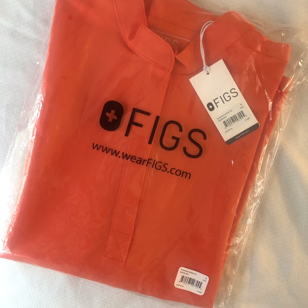 Figs Limited Edition Sunset Orange Rafaela Scrub Top - S